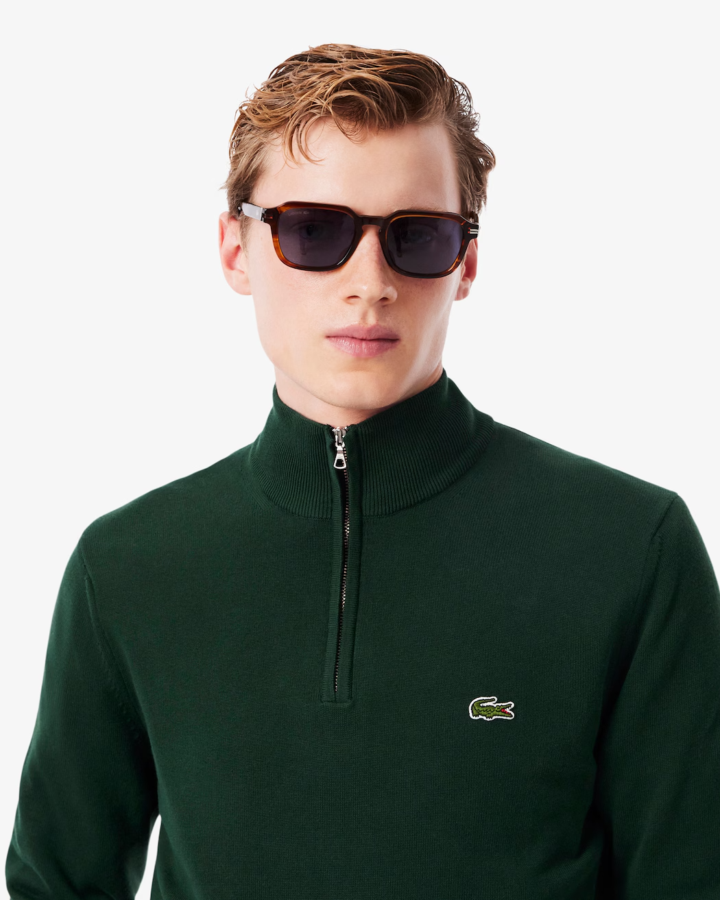 Pullover collo con Zip Lacoste